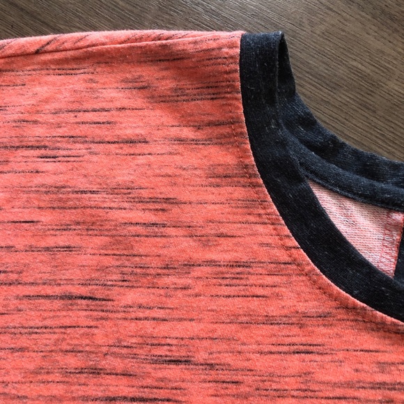 BCG VINTAGE Orange Black Tank Retro 80s Workout Top - Picture 3 of 9